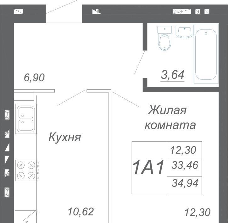 квартира р-н Зеленодольский с Осиново ЖК «Радужный-2» Осиновское с/пос, Авиастроительная фото 1