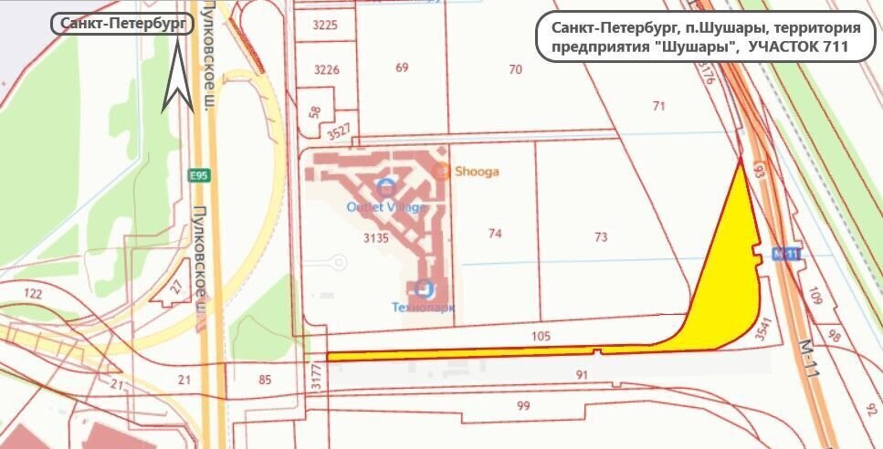 земля г Санкт-Петербург п Шушары р-н Пушкинский Пулковское шоссе, 3 км фото 5