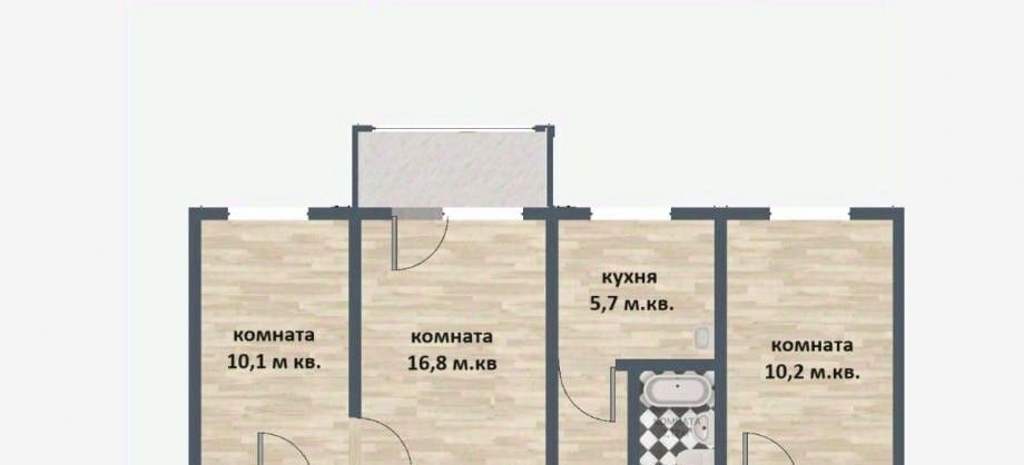 квартира г Красноярск р-н Октябрьский ул Академика Киренского 7 фото 19