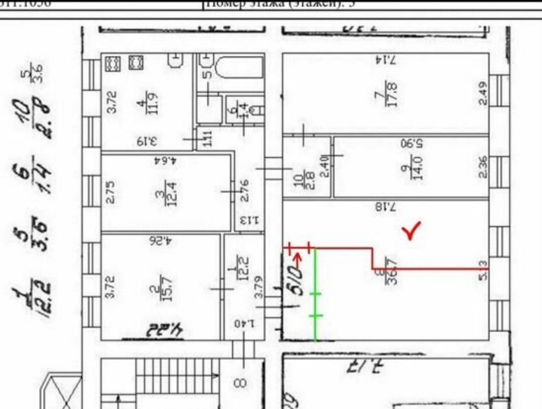 комната г Санкт-Петербург метро Балтийская пр-кт Рижский 25 округ Екатерингофский фото 20