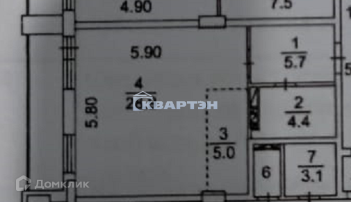 квартира г Новосибирск р-н Октябрьский ул Добролюбова 162/1 Новосибирск городской округ фото 5