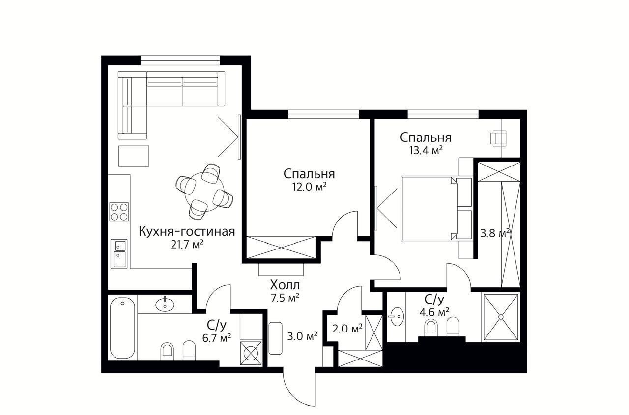 квартира г Москва Давыдково ул Нежинская 5к/2 фото 15