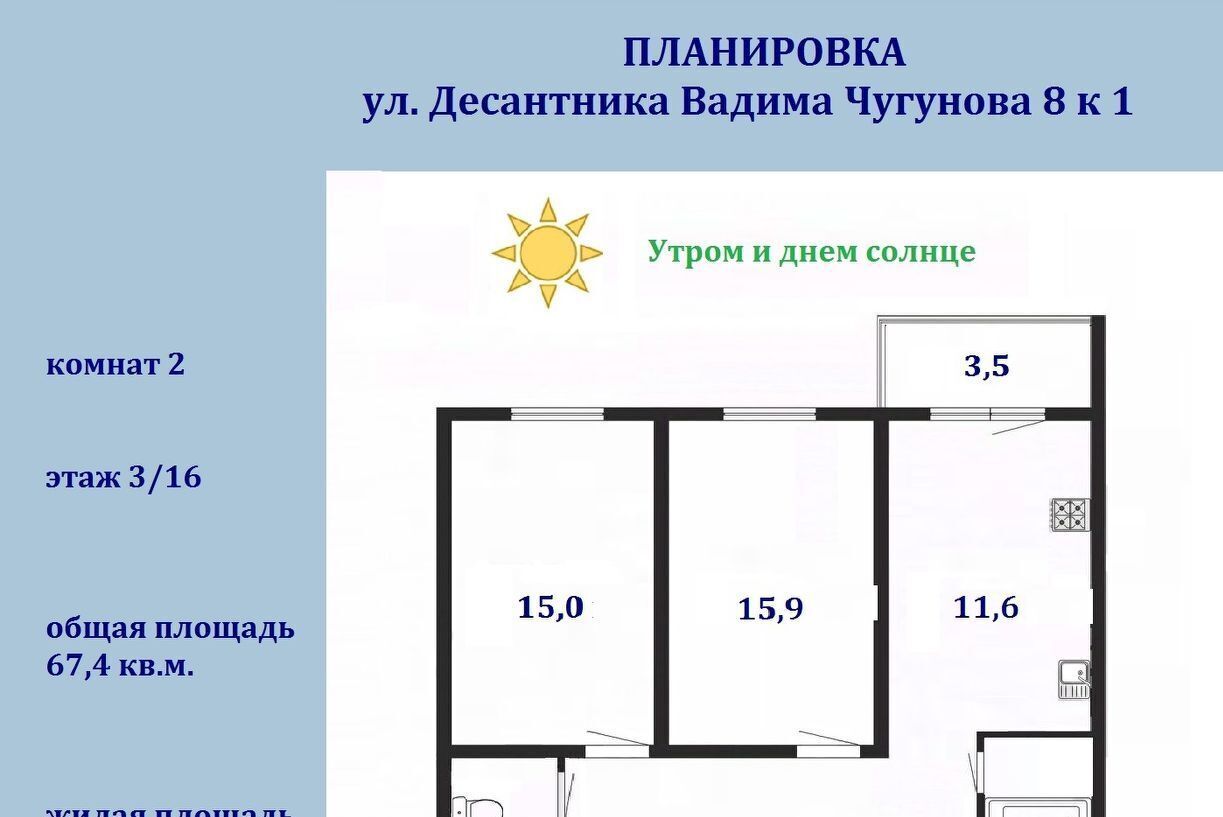 квартира р-н Ломоносовский п Новогорелово б-р Десантника Вадима Чугунова 8к/1 Виллозское городское поселение, Ленинский проспект фото 13