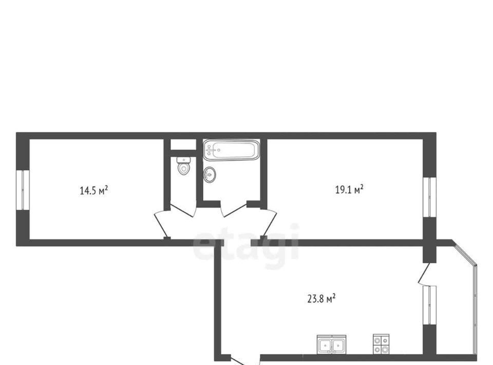 квартира р-н Тюменский д Дударева ул Созидателей 2 фото 2