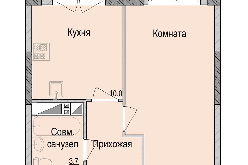 квартира г Ижевск р-н Первомайский Южный ул Промышленная 29 городской округ Ижевск фото 1