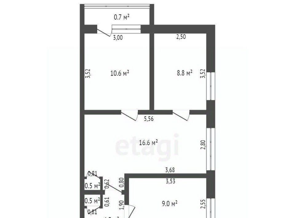 квартира рп Кольцово ул Молодёжная 3 ЖК «Микрорайон III» фото 8