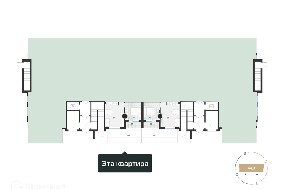 квартира г Тюмень ул Ямская городской округ Тюмень, 159 ст 1/6 фото 2