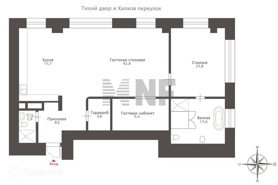 квартира г Москва пер Хилков 5 Центральный административный округ фото 2