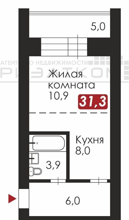 квартира р-н Благовещенский с Чигири ул Европейская 9/1 Благовещенск фото 7