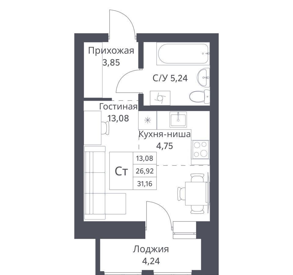 квартира г Новосибирск р-н Калининский ул Игарская 3 Миниполис «Фора» Кулацкий фото 1