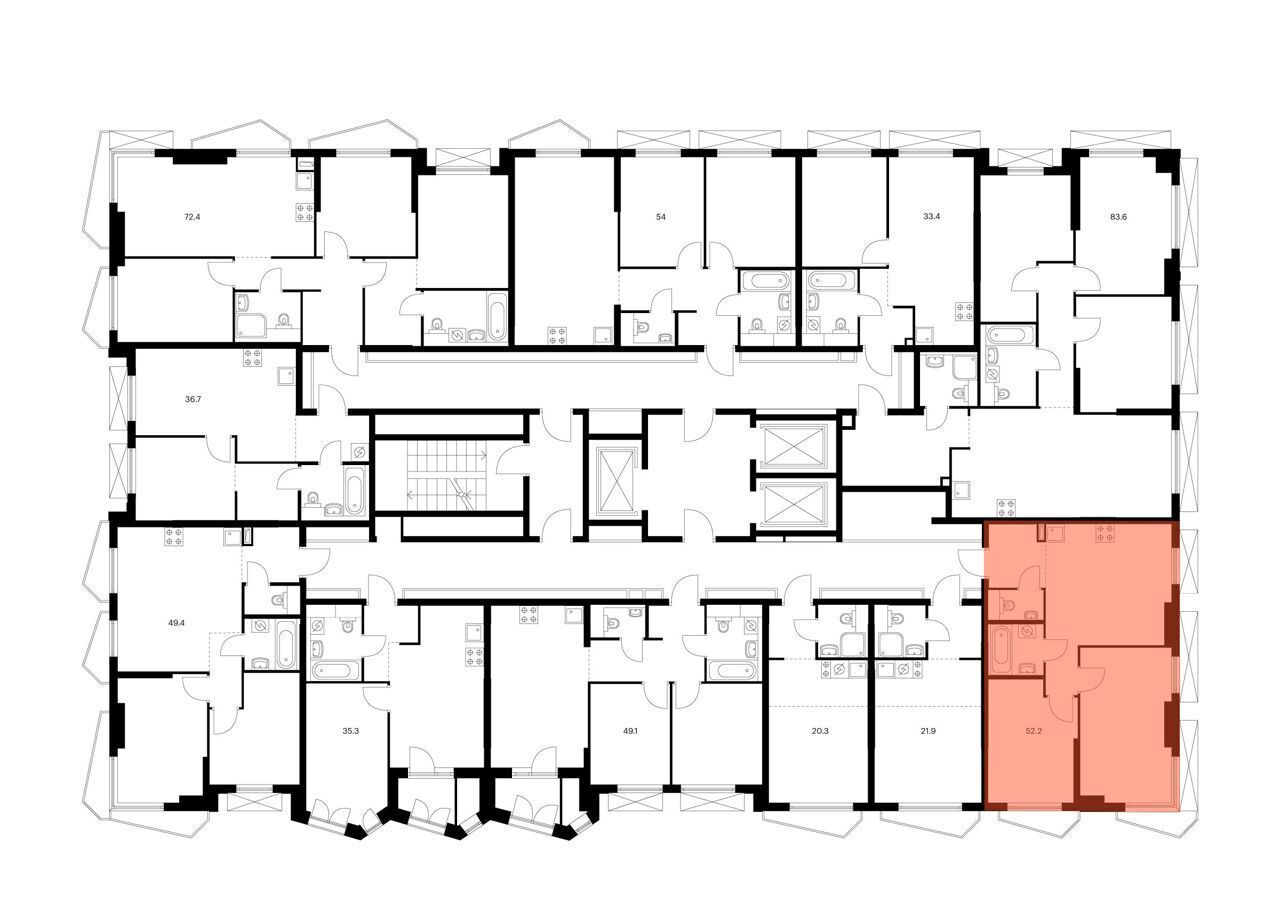 квартира г Москва метро Озерная ул Никулинская з/у 33 А/Б, корп. 4. 4 фото 2