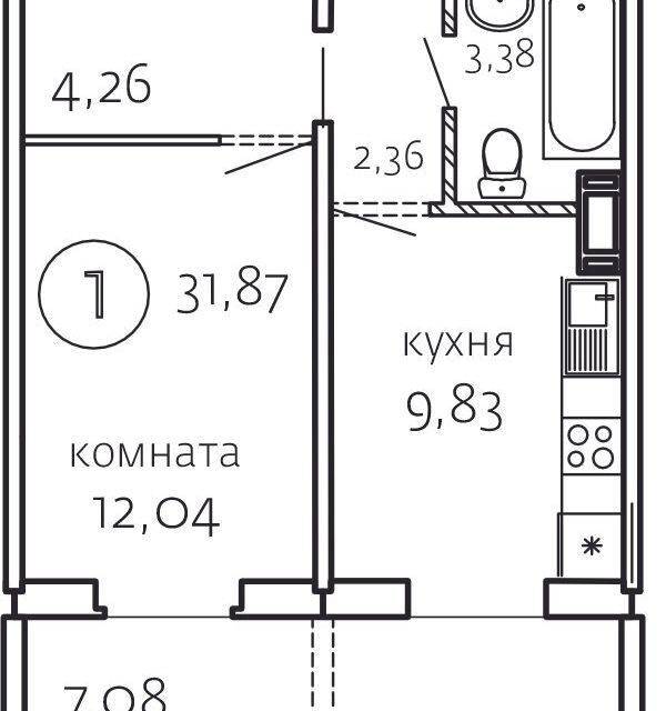 квартира г Челябинск р-н Курчатовский Парковый городской округ Челябинск, Маршала Чуйкова, 28 стр фото 1