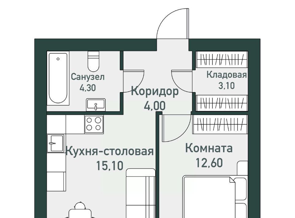 квартира п Западный р-н мкр Привилегия ул Спортивная 16 Кременкульское с/пос фото 1