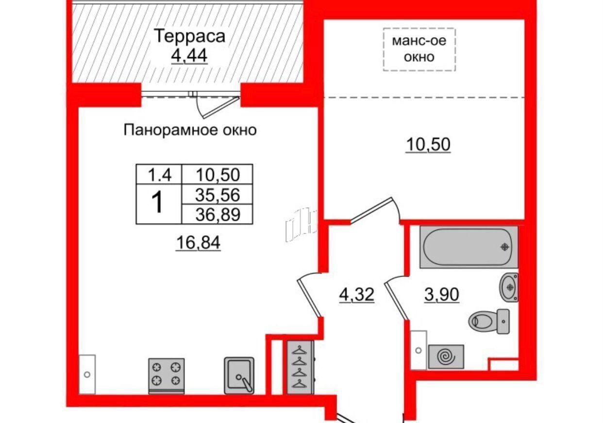 квартира г Санкт-Петербург р-н Московский ул Меридианная 8 фото 1