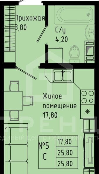 квартира р-н Гатчинский г Коммунар ул Железнодорожная 41к/2 фото 7