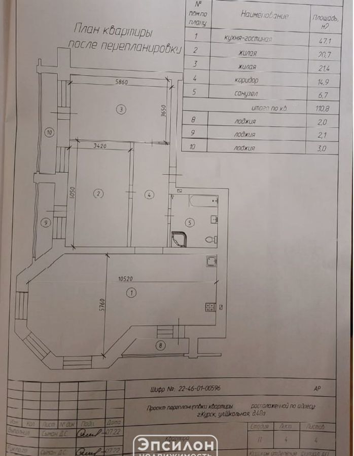 квартира г Курск р-н Центральный ул Школьная 48а фото 36