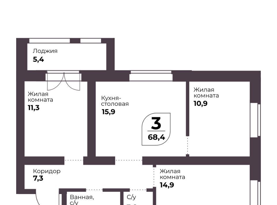 квартира р-н Сосновский п Терема Кременкульское с/пос, Город Эль-Таун жилой комплекс, Голос Эль-Таун жилой комплекс, с 10 фото 1