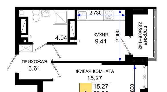 квартира г Ростов-на-Дону р-н Октябрьский пер Нефтекачка ЖК «Октябрь Парк» фото 1