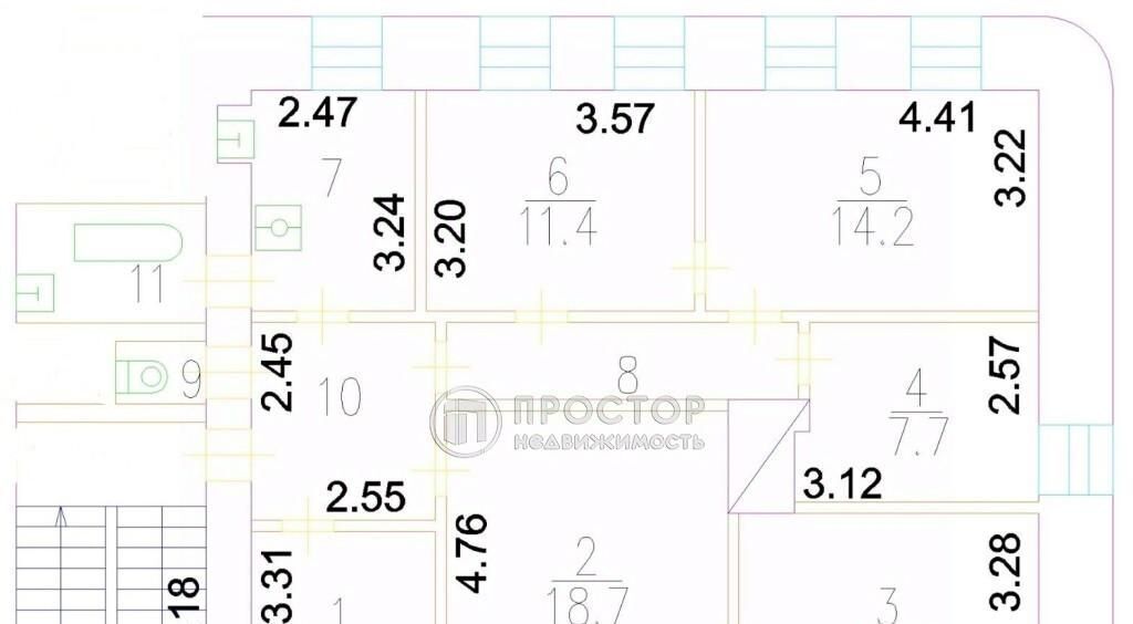 квартира г Москва метро Красные Ворота Бауманка пер Малый Харитоньевский 7с/2 фото 3