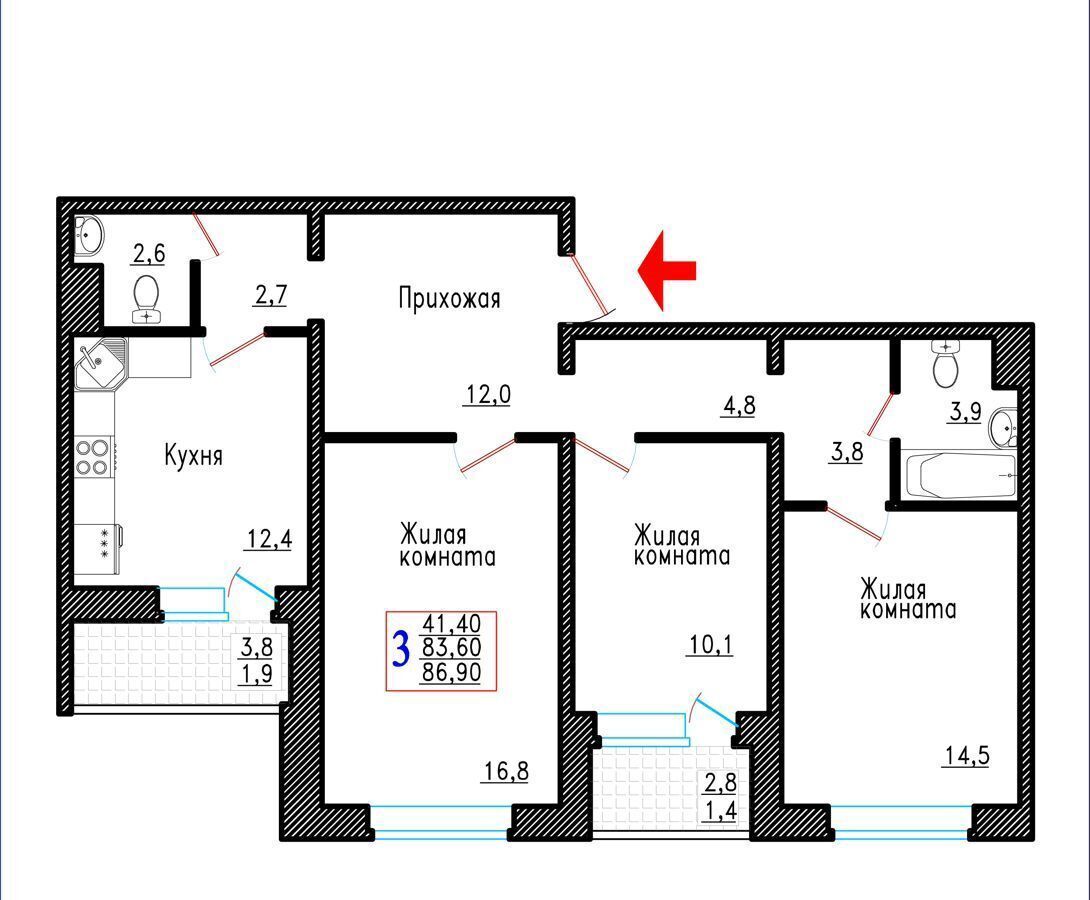 квартира г Воронеж р-н Советский Шилово ул Острогожская 166/4 фото 2