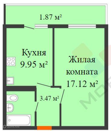 квартира г Краснодар р-н Прикубанский ул Краеведа Соловьёва 6/6 муниципальное образование Краснодар фото 8