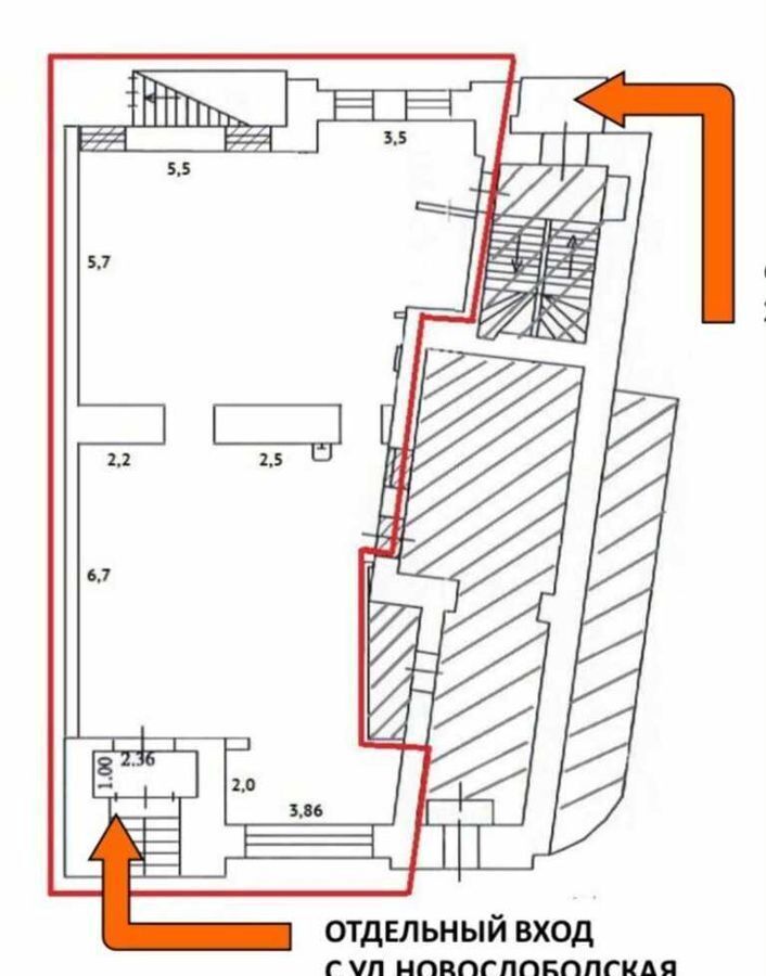 свободного назначения г Москва метро Менделеевская ул Новослободская 26с/1 муниципальный округ Тверской фото 7