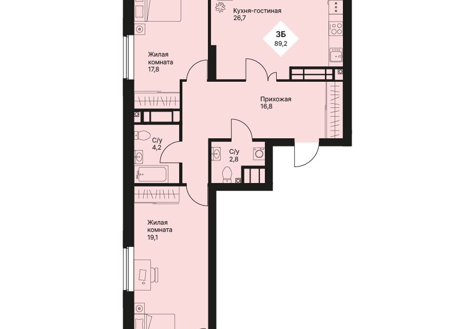 квартира г Екатеринбург р-н Орджоникидзевский пр-кт Космонавтов 108/2 Екатеринбург, муниципальное образование фото 1