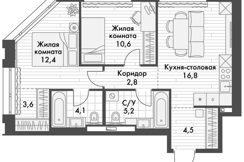 квартира г Владивосток р-н Ленинский ул Крылова 10 Владивостокский городской округ, к 3 стр фото 1