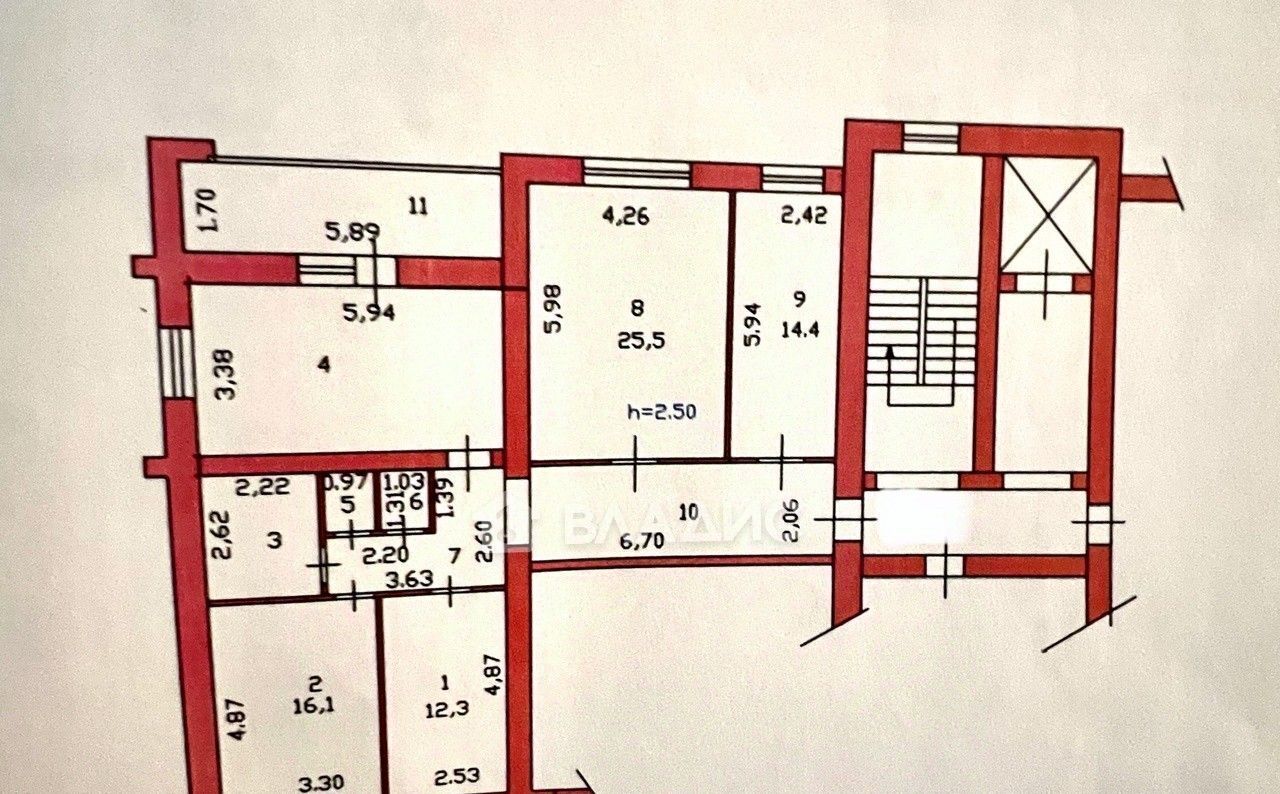 квартира г Пенза р-н Октябрьский ул Ленина 19 фото 7