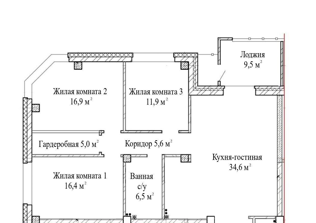 квартира г Челябинск р-н Центральный пр-кт Героя России Родионова Е.Н. 4 фото 39