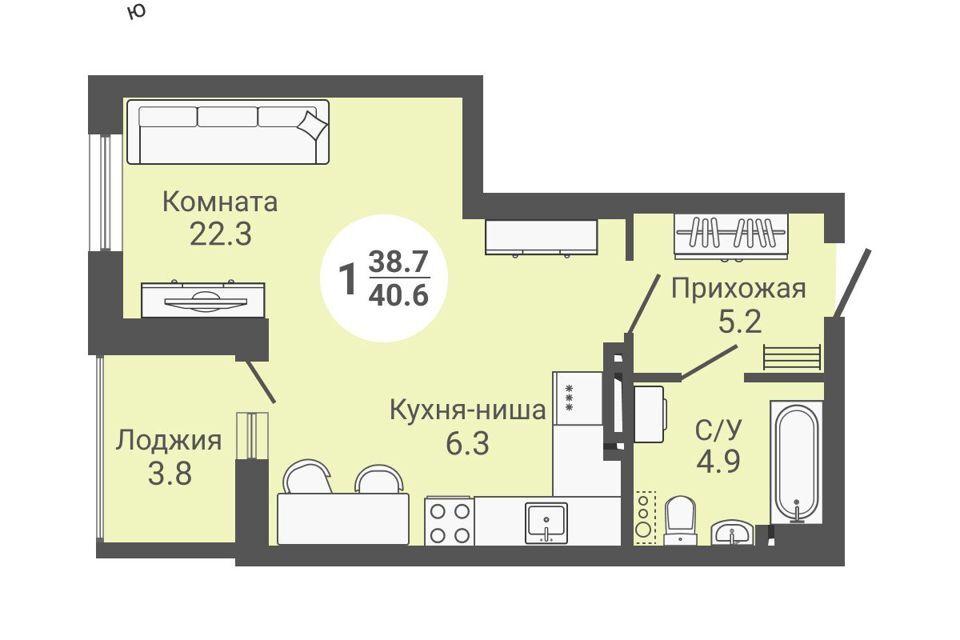 квартира г Новосибирск р-н Кировский ул Петухова 170 Новосибирск городской округ фото 1