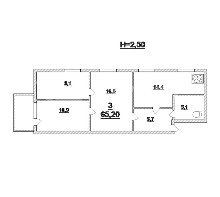 квартира г Калининград р-н Московский ул Садовая 13 фото 12