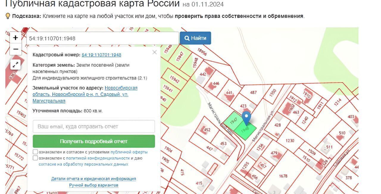 земля р-н Новосибирский п Садовый пер Магистральный Станционный сельсовет фото 1