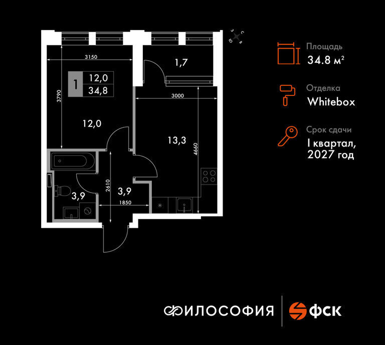 квартира г Владивосток р-н Ленинский ул Крылова 10/1 ЖК «Философия» фото 1