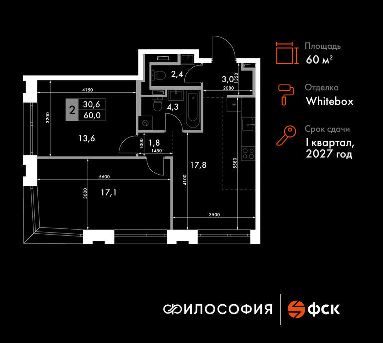 квартира г Владивосток р-н Ленинский ЖК «Философия» фото 1