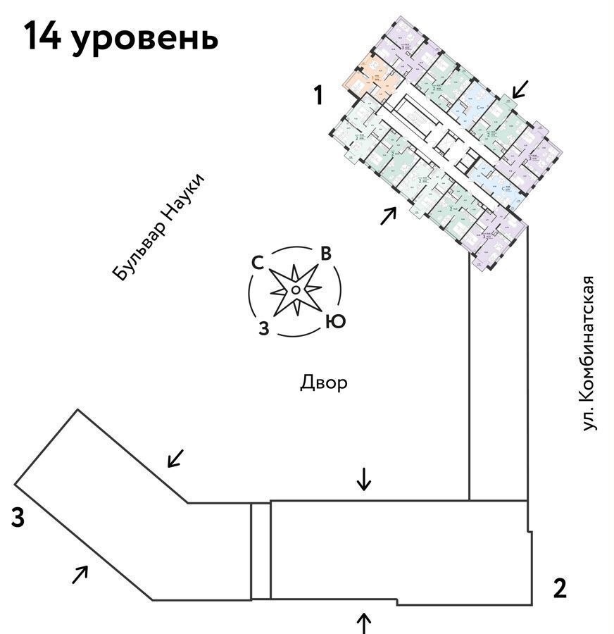 квартира г Тюмень р-н Калининский ул Комбинатская 16 ЖК «Авторский» корп. 1 фото 10