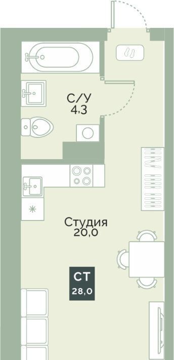 квартира г Курган мкр 3-й п Заозерный ЖК «Районы-Кварталы» жилрайон фото 1