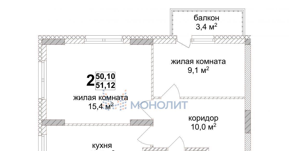 квартира г Нижний Новгород р-н Автозаводский Парк культуры ул Коломенская 8к/4 ЖК Огни Автозавода фото 2