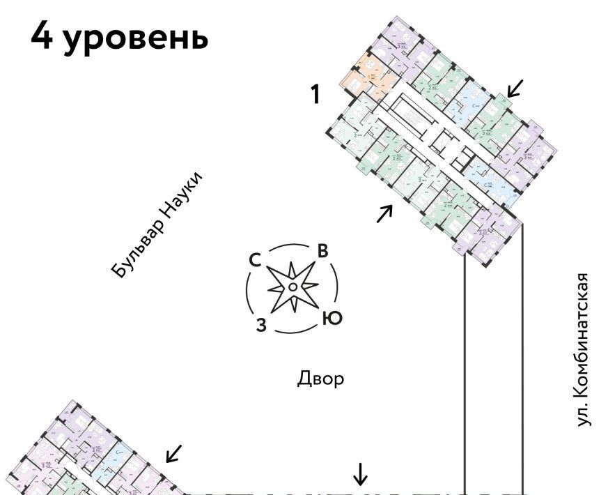 квартира г Тюмень р-н Калининский ул Комбинатская 16к/1 ЖК «Авторский» Калининский административный округ фото 3