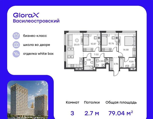 метро Приморская Невская Губа ЖК «GloraX City Василеостровский» уч. 7 фото