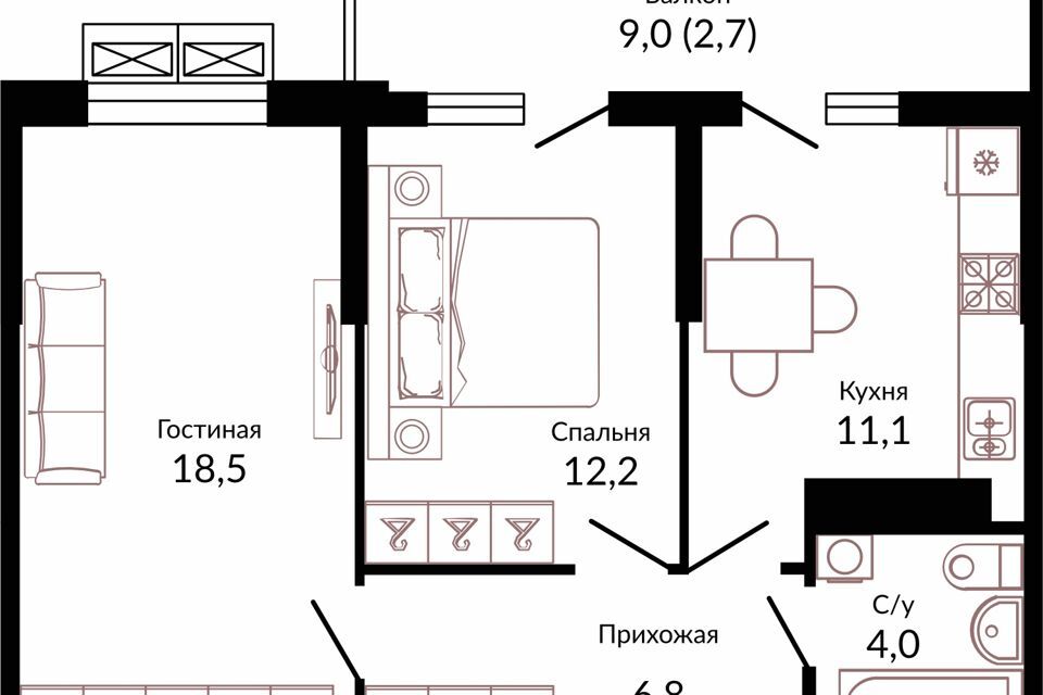 квартира г Краснодар р-н Прикубанский Краснодар городской округ, Строящееся здание фото 1