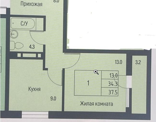 квартира г Ростов-на-Дону р-н Советский пр-кт Маршала Жукова 26/1 Левенцовский жилой район; Левенцовский жилой массив фото 5