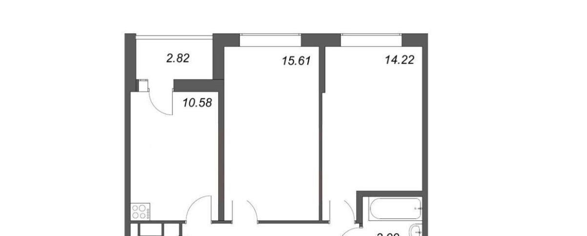 квартира г Санкт-Петербург метро Приморская ул Чирикова 5 ЖК Аквилон ZALIVE округ Гавань фото 1