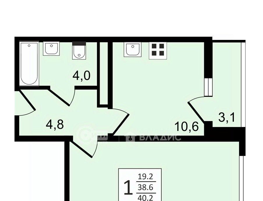 квартира г Воронеж р-н Коминтерновский пр-кт Московский 179/14 ЖК «Задонье» фото 1