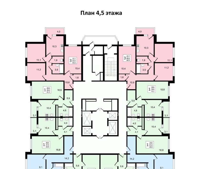 квартира г Воронеж р-н Коминтерновский пр-кт Московский 179/14 ЖК «Задонье» фото 27