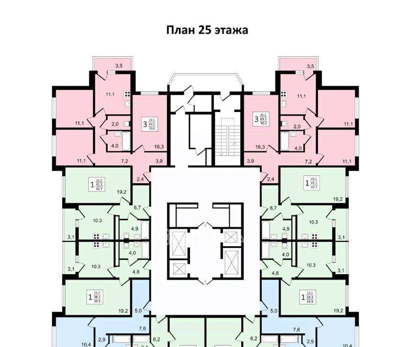 квартира г Воронеж р-н Коминтерновский пр-кт Московский 179/14 ЖК «Задонье» фото 29