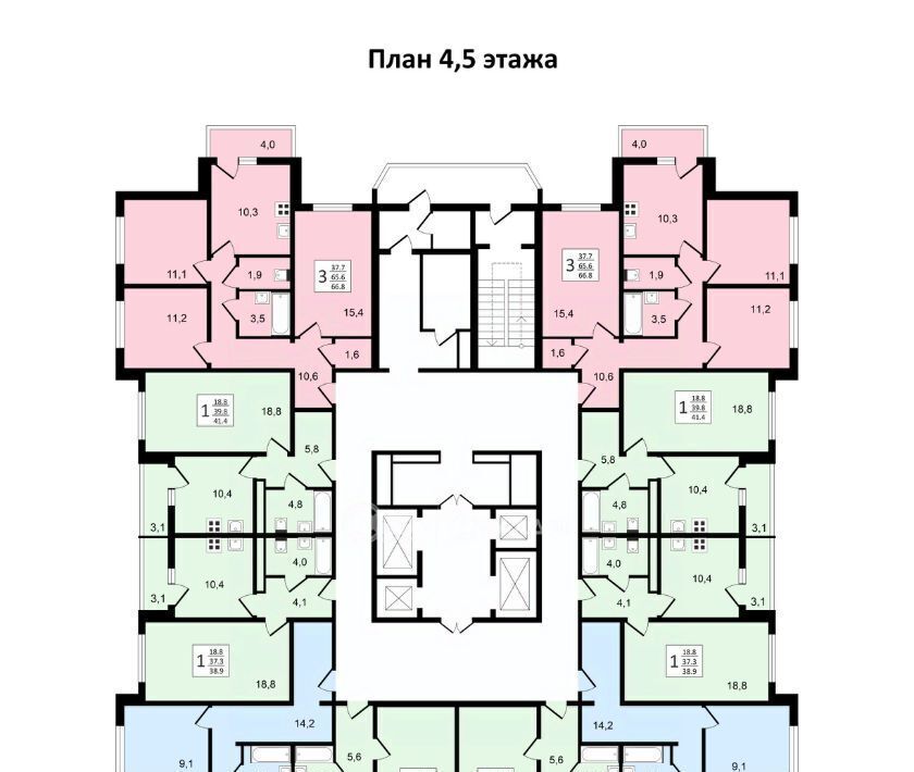 квартира г Воронеж р-н Коминтерновский пр-кт Московский 179/14 ЖК «Задонье» фото 25