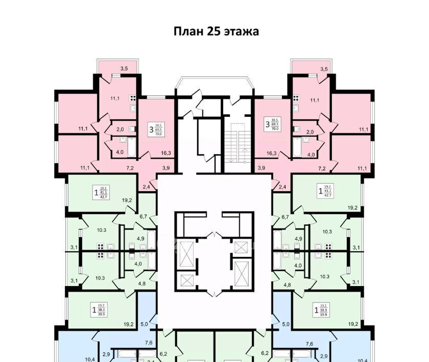 квартира г Воронеж р-н Коминтерновский пр-кт Московский 179/14 ЖК «Задонье» фото 26