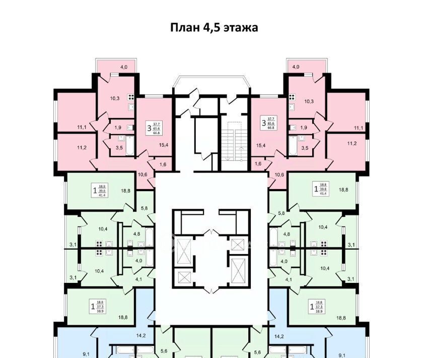 квартира г Воронеж р-н Коминтерновский пр-кт Московский 179/14 ЖК «Задонье» фото 23