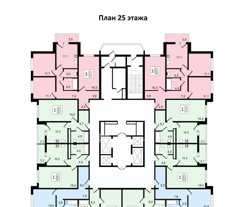 квартира г Воронеж р-н Коминтерновский пр-кт Московский 179/14 ЖК «Задонье» фото 27